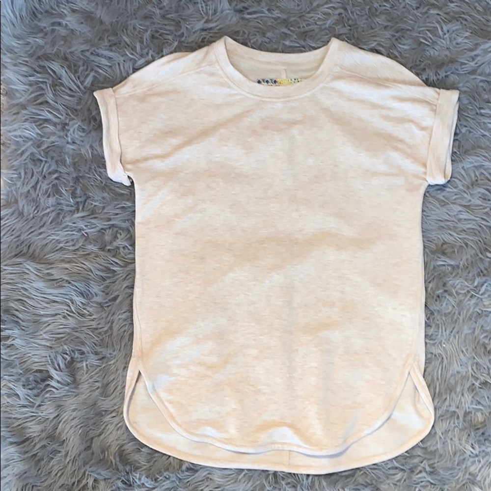 Cream shirt.
